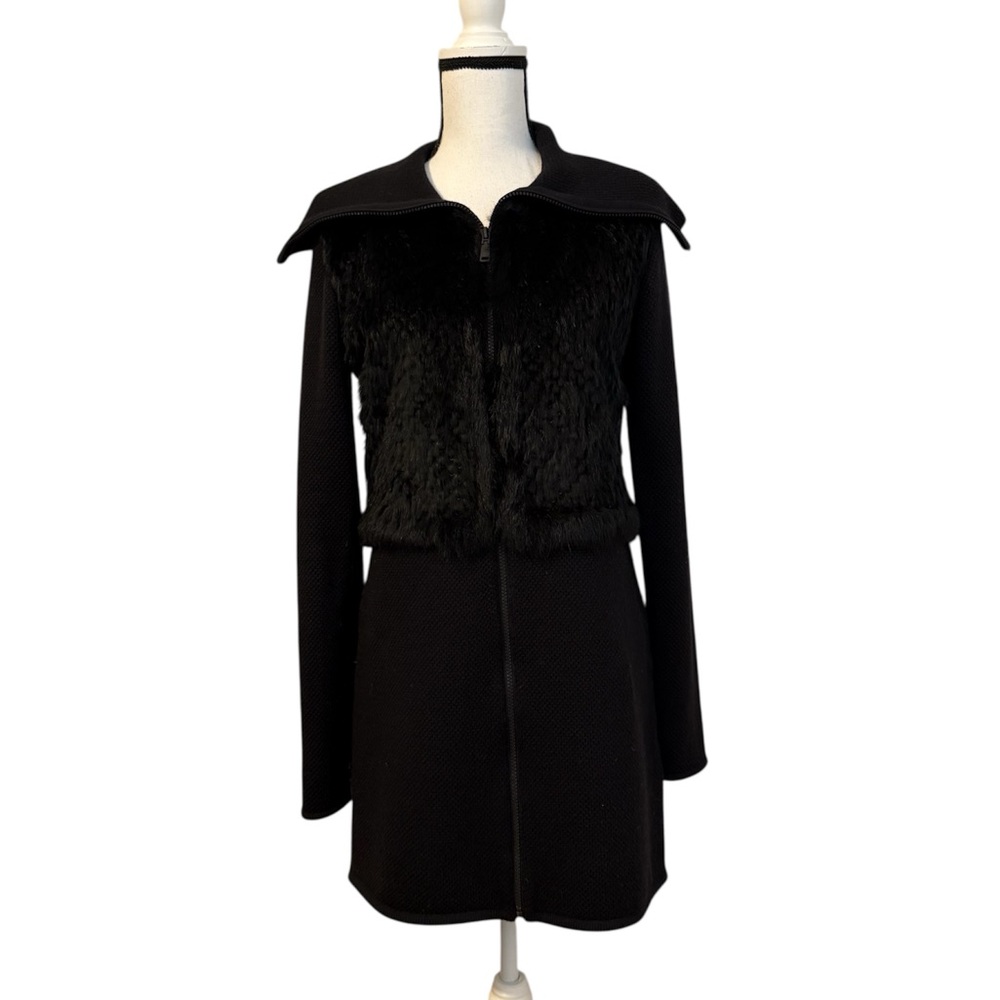 Elie Tahari Black Long Jacket